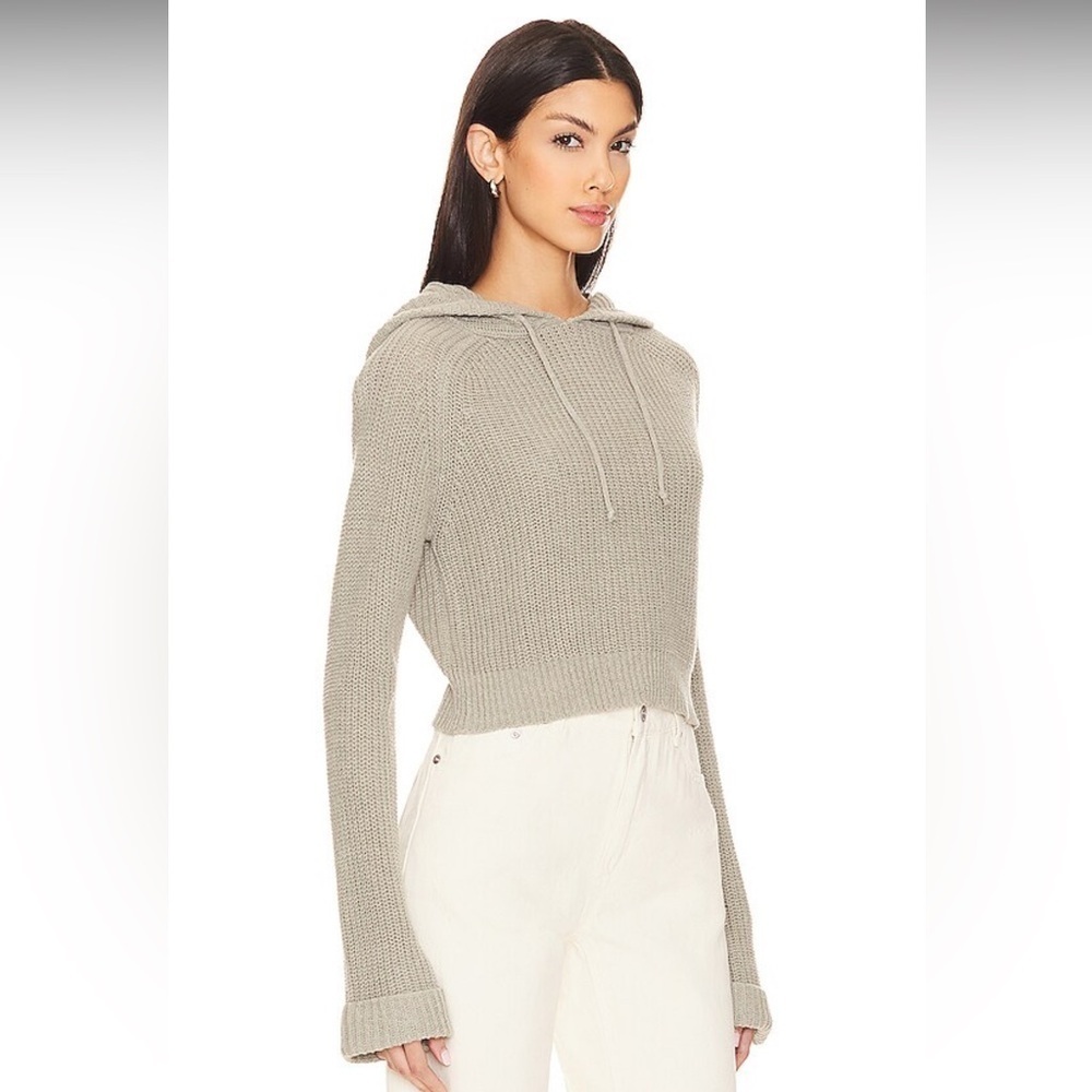 Lovers and Friends from REVOLVE Crystal Knit Hoodie in Grey